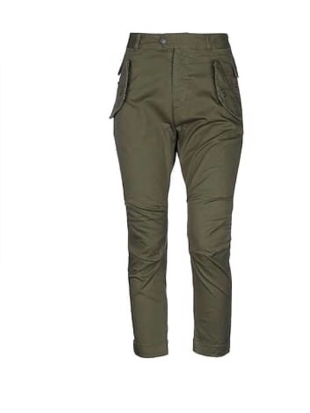 DSQUARED2 Cropped Cargo Jeans in Olive Green